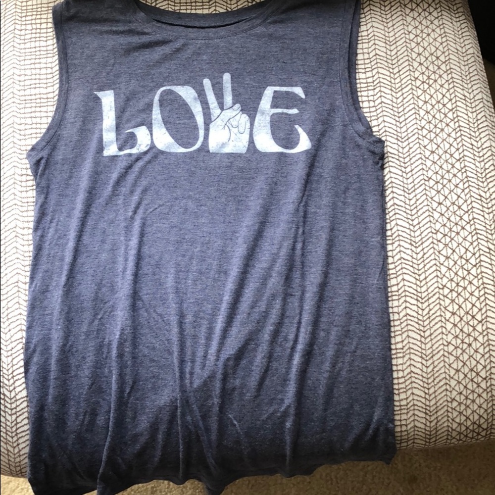 Blue Peace & Love tank